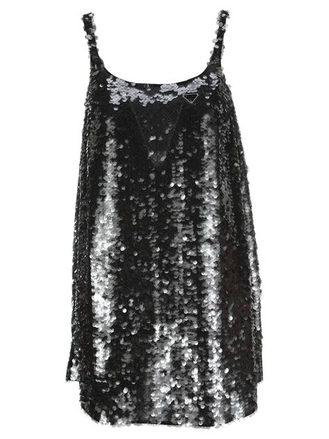 prada black dress|prada black sequin dress.